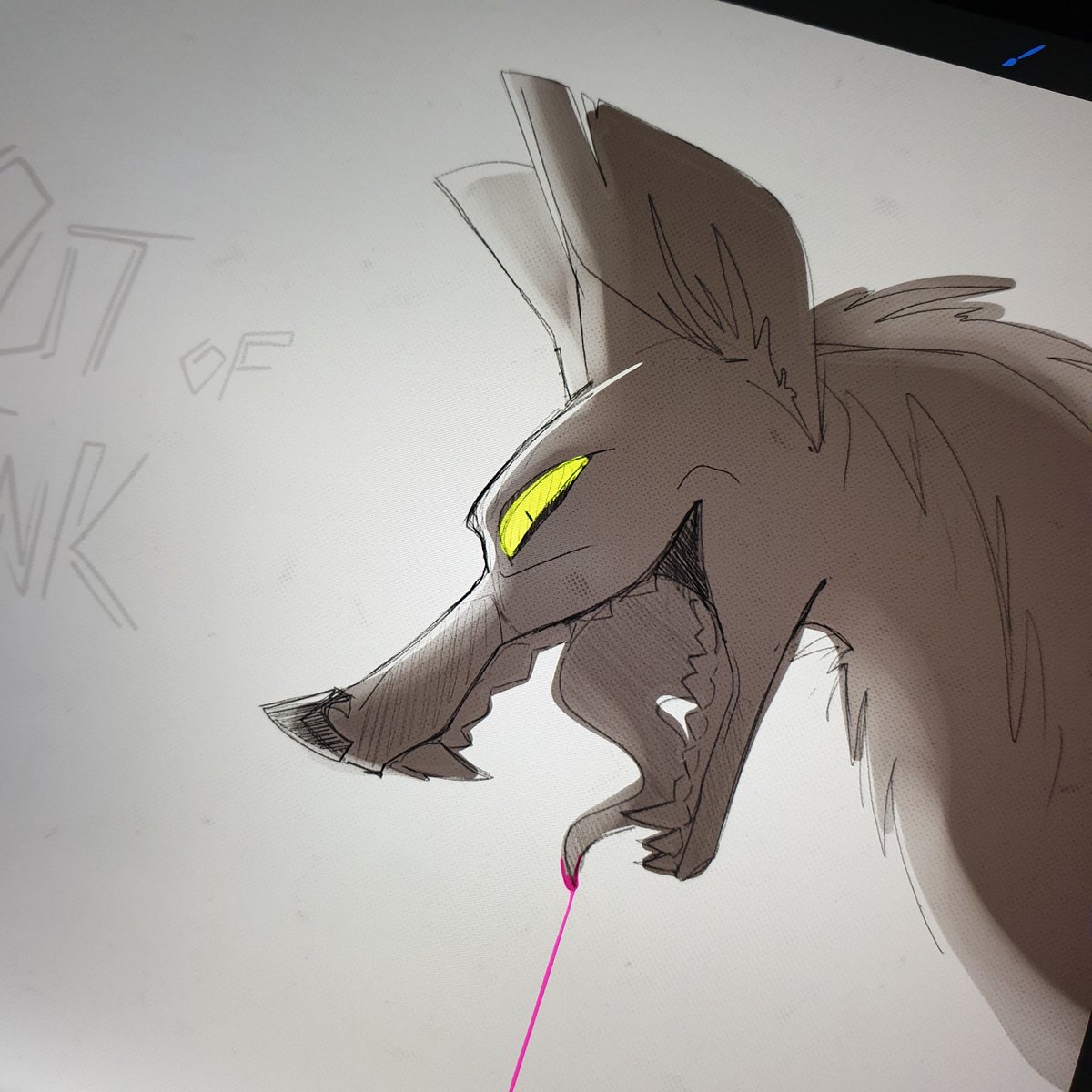 Doodle #furry #anthro #wipArt or probably an excuse to draw maws