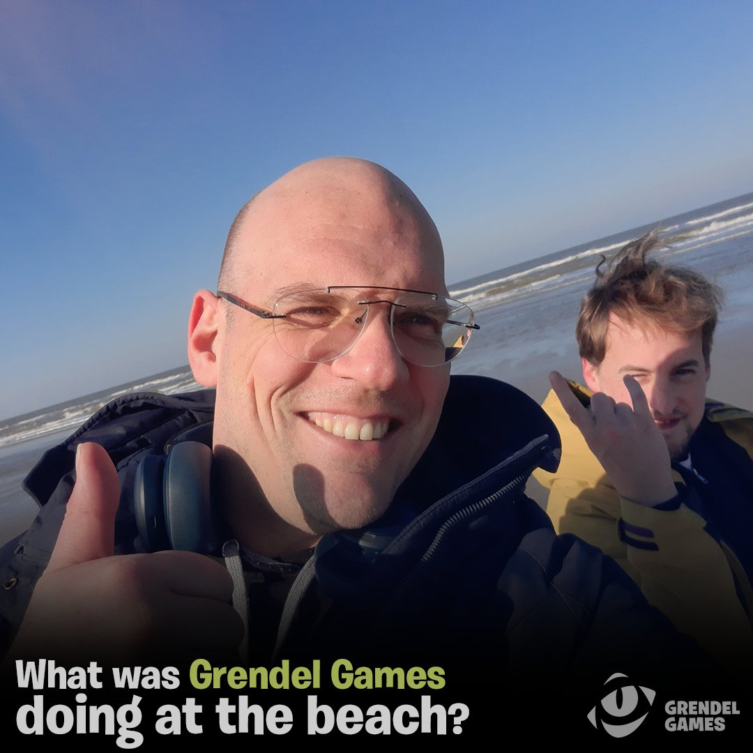 GrendelGames's tweet photo. What are we doing at the beach? Inspiration for a new project? Researching water physics and water shaders? Nah, it's our yearly company trip where we chill and relax for a weekend! Every now and then we just need to recharge to be able to create the most awesome serious games. https://t.co/QuclgSbb1v