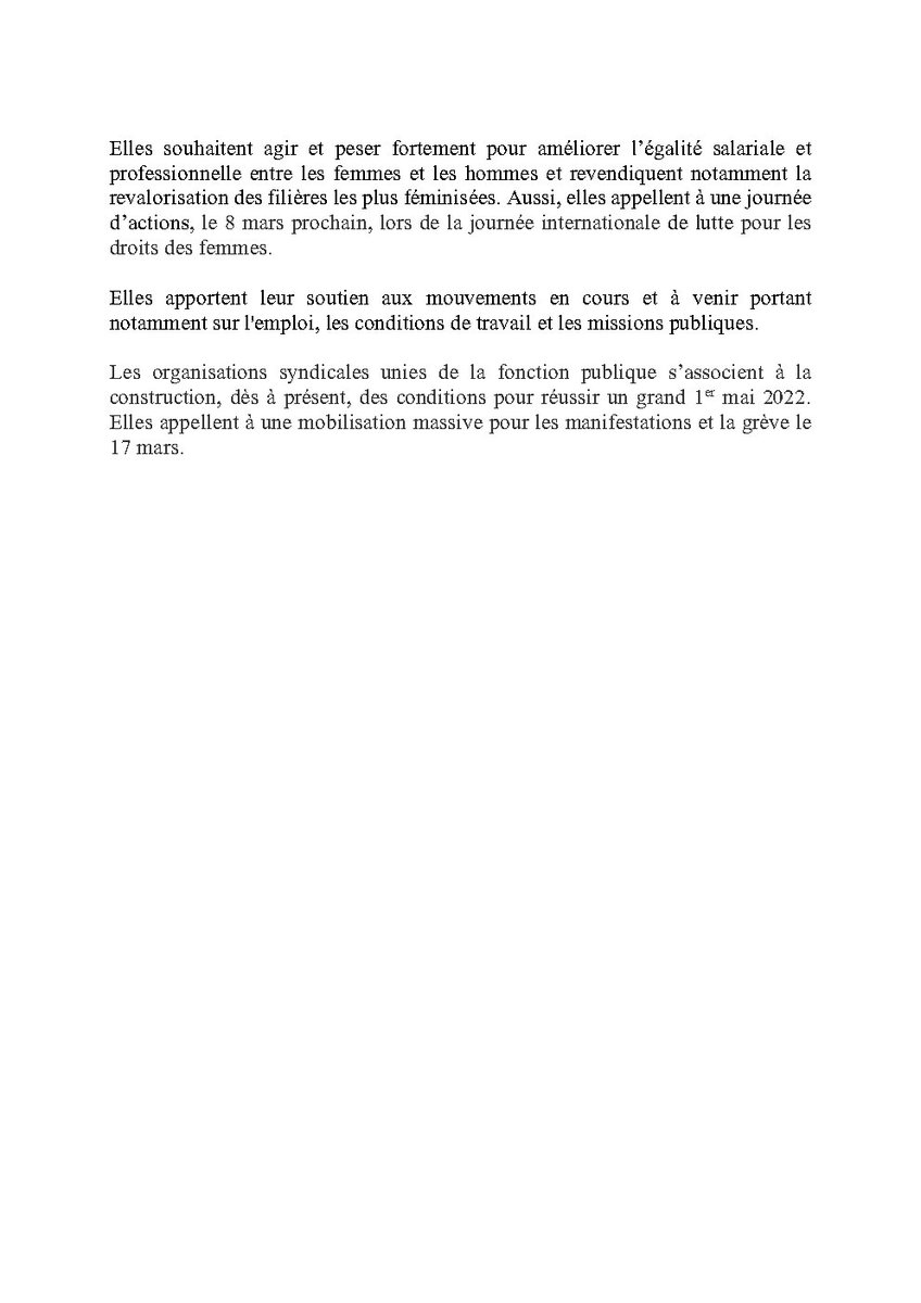 #FonctionPublique : Le gouvernement vient d'annoncer une revalorisation du point d’indice des fonctionnaires. Il était temps au regard de l’inflation. L' annonce intervient à l’aube d’une journée de mobilisation,  à l’appel de 7 syndicats dont les Services Publics CFE-CGC.