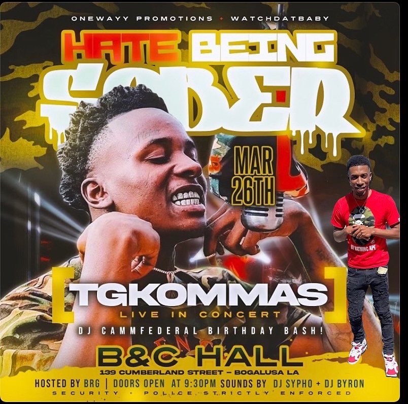 DJCammFederal's tweet photo. Bogalusa📍
March 26th🔥🔥🔥🔥 https://t.co/qLBITyaTGd