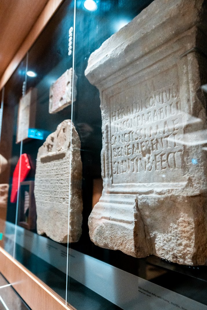 MacquarieMuseum's tweet photo. We're open! Everyone is welcome at the new Macquarie University History Museum. The collection spans over 5,000 years of history, including this display of ancient written languages, from Mesopotamia, Egypt, Greece and Rome. #history #museums #macquarieuniversity #muhm https://t.co/O0j9AF2ds2