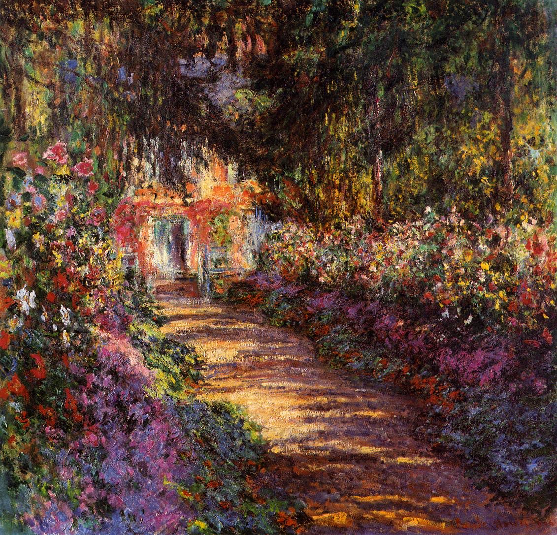 Arteymas_'s tweet photo. Camino en el jardín de Monet en Giverny, 1902, Jean Claude Monet https://t.co/RPwVl2jvde