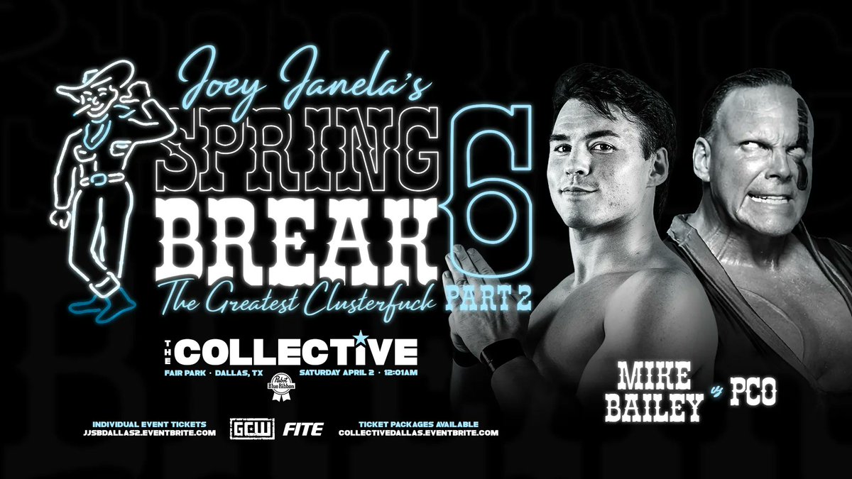 GCWrestling_'s tweet photo. ICYMI

Just Signed for #JJSB Pt 2:

MIKE BAILEY
vs
PCO

Plus:
SUZUKI vs EFFY
DICKINSON vs CARDONA
DEPPEN vs BUSICK
and
THE GREATEST CLUSTERF&amp;%K!

Tix:

Part 2:
Fri 4/1 - 1159PM
https://t.co/yOooXsF6hf

Part 1:
Thurs 3/31 - 8PM
https://t.co/gFdeC6Saqj

Streaming LIVE on @FiteTV! https://t.co/1FVK8prPvF