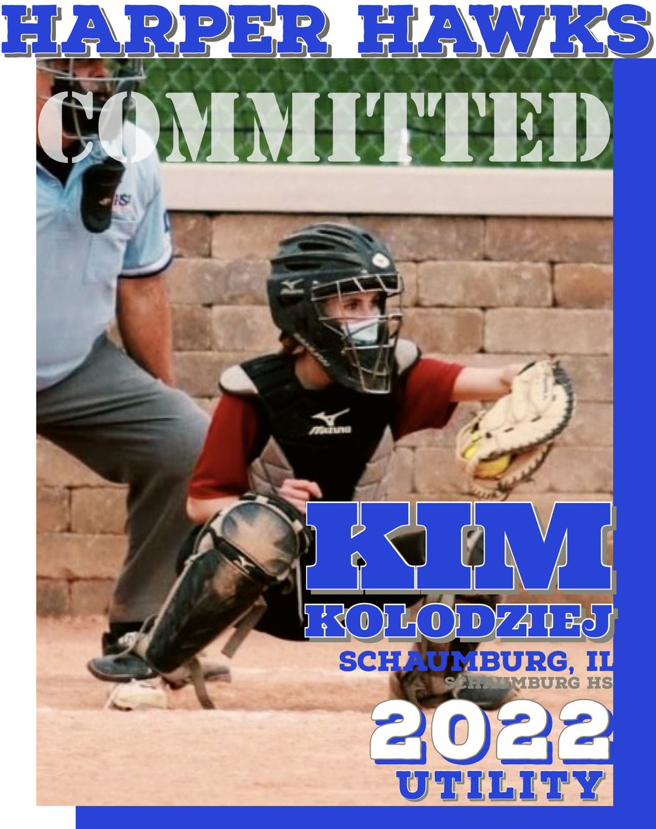 Harper Softball welcomes our first District 211 signee of 2022!🦅