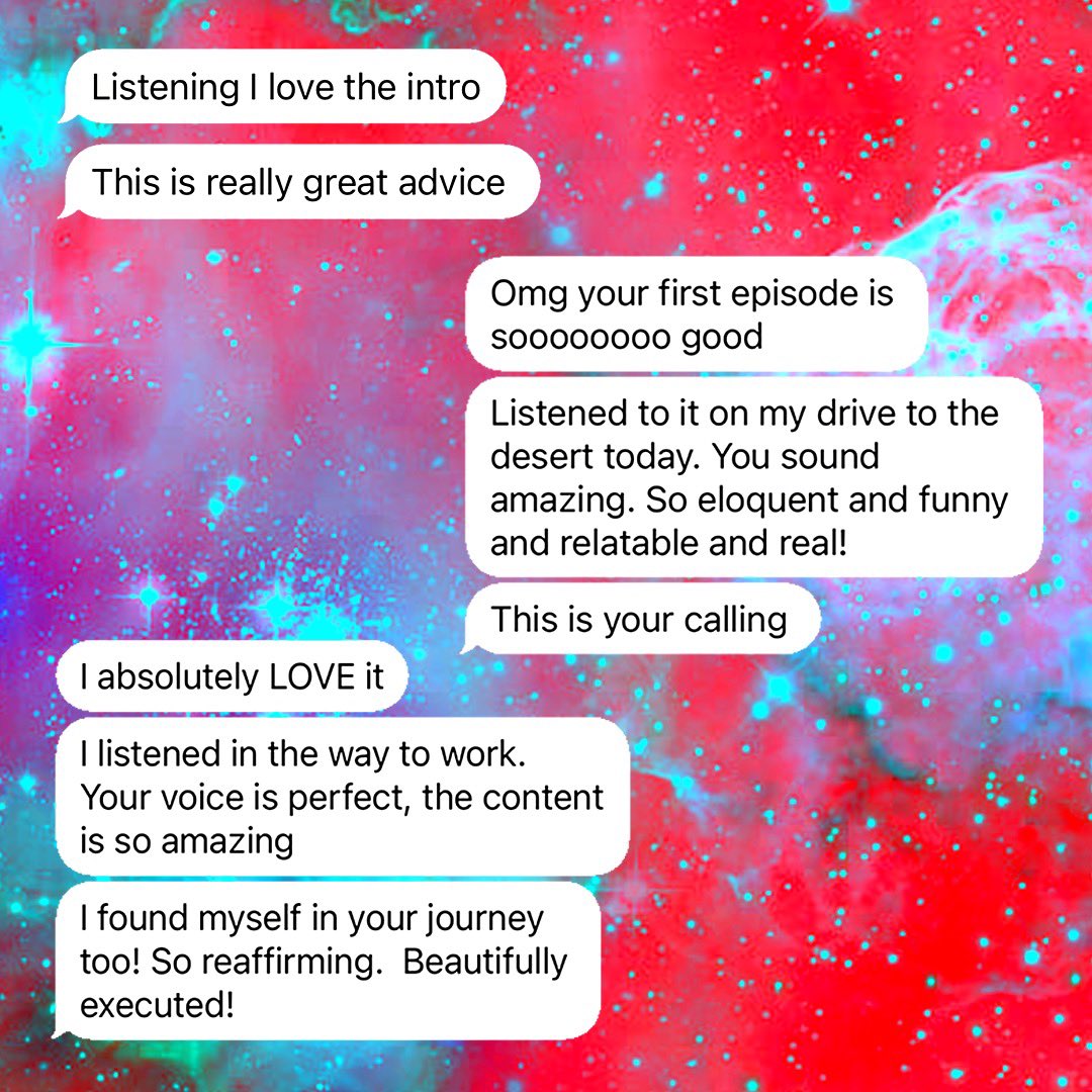 the reviews are in! have you listened to the first episode yet? what was your favorite part? 🙃 also thank you to these beautiful humans who sent these kind words to me. 🙃 catch up here: anchor.fm/cosmic-creator…
#podcastreview #ListenNow