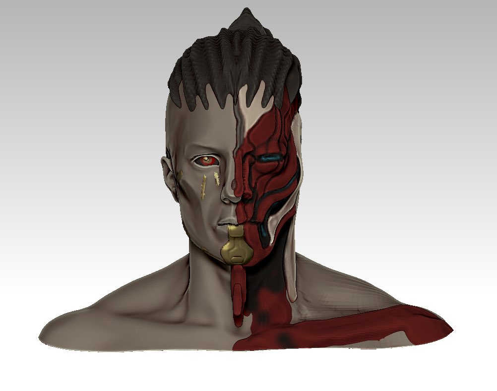 stickley_owen's tweet image. Duality. Trying something a little bit different for practice. Redesigning my old concept for Archimedian Perintol! Just getting the basic shapes together before detailing @PlayWarframe #warframe #sentient #orokin