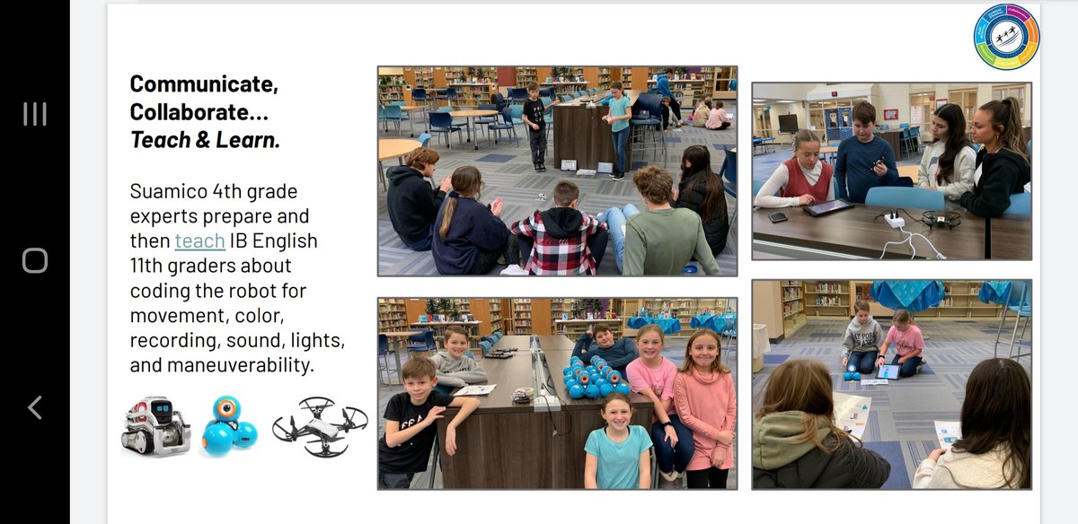 Proud of the collaboration between our 4th Graders and IB Juniors! Great impact story shared at tonight's School Board Meeting!  Job well done <a href="/SuamicoElem/">Ryan Welnetz</a> <a href="/vickquin/">VickQuinn</a>!