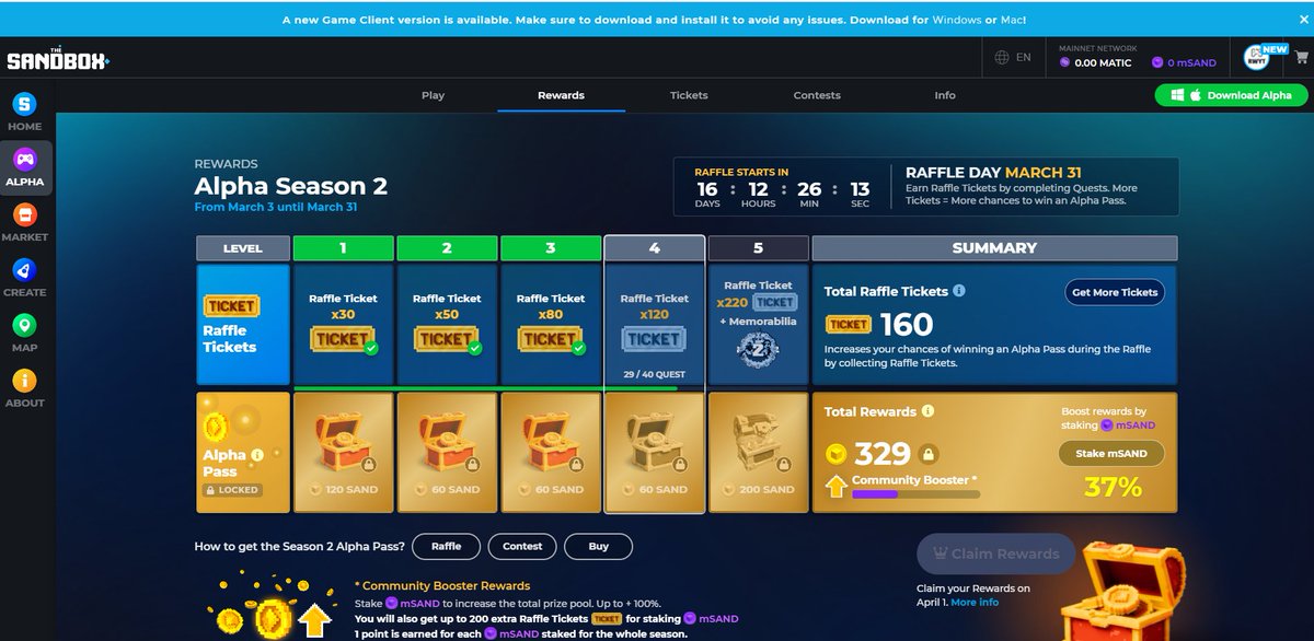 Hazzard_Rio's tweet photo. @TheSandboxGame I just participated in the daily #SandboxAlphaS2Contest for a chance to earn up to 1,000 $SAND! Starting March 14 -  Show your Raffle Tickets. Check out my screenshot below! 👇 #SandboxAlphaS2 https://t.co/uwTS9agLz7