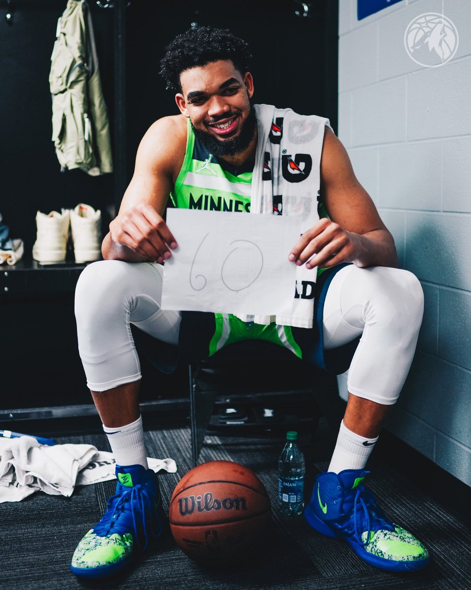 Timberwolves's tweet photo. 6️⃣0️⃣ https://t.co/SXoReIbML4