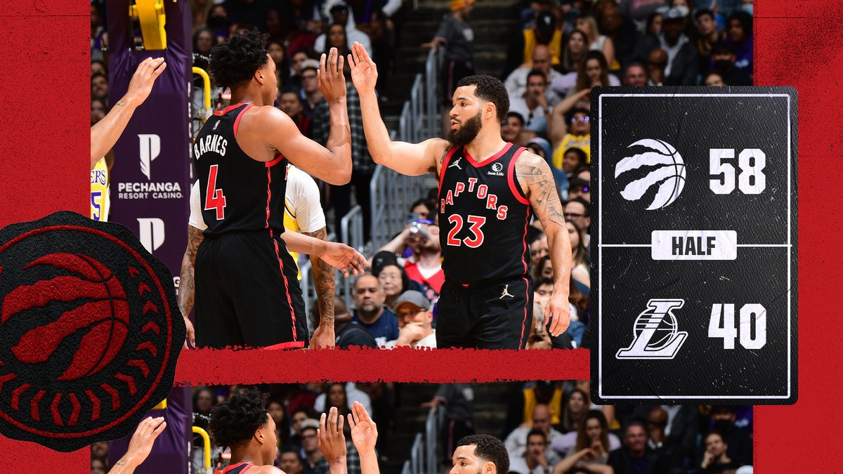 Raptors's tweet photo. a GREAT half 🔥 https://t.co/xZ1hjIyzvW
