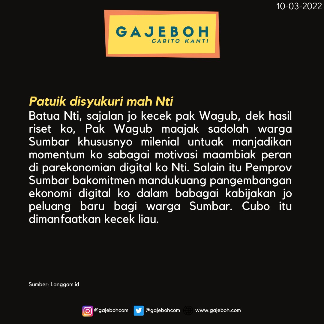 gajebohcom's tweet photo. Ndak iyo tu malaju Sumbar kan? Ndak talawan. https://t.co/2b6T9CSUyO