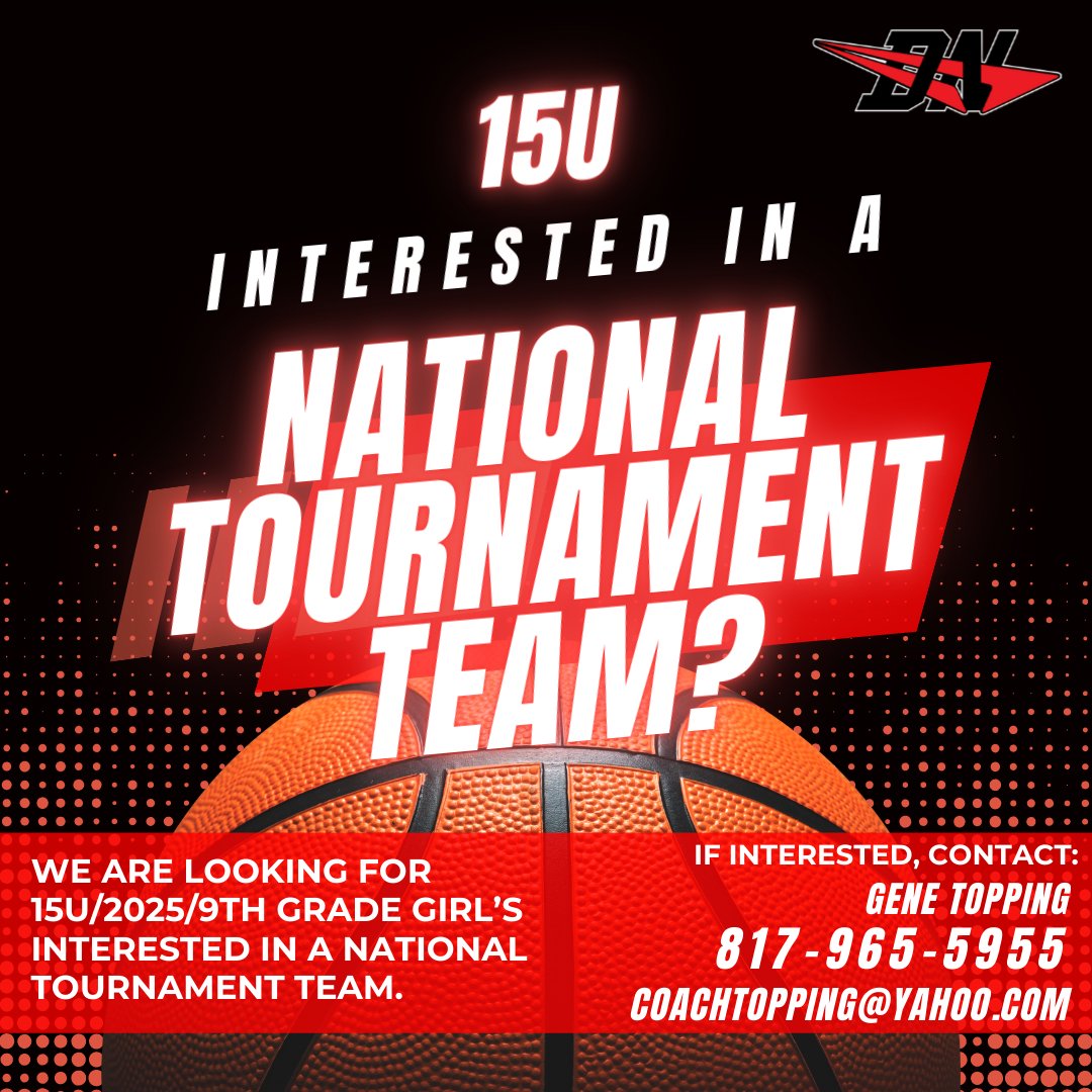 DriveNation_Dfw's tweet photo. Drive Nation 9th Grade Girls Tryouts.
#drivenation #drivenationbasketball #ladydrivenation #eybl https://t.co/2mtwxE1oUL