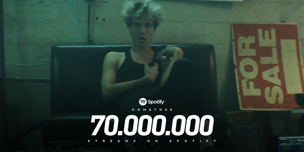 chartjxdn's tweet image. .@JXDN’s “Comatose” has reached 70 million streams on Spotify. His 3rd song to achieve this milestone.