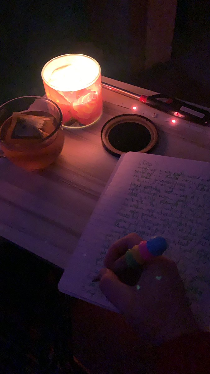 Brixenta's tweet photo. It’s moments like this you’ll care about at 80. 

Sitting, journaling by the light of a flame hearing the sound of crackling fire, sipping lavender tea while watching the steam rise, after a day full of adventures.

Not how many likes your post got.

#NFTcommunitity #nftmusic https://t.co/mWbfD82aWv