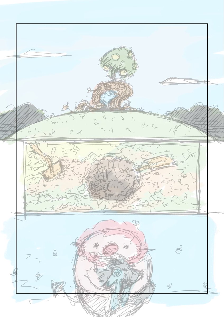 ネームに色をつけて描き始めてみたんだけど、すごく良さそう 