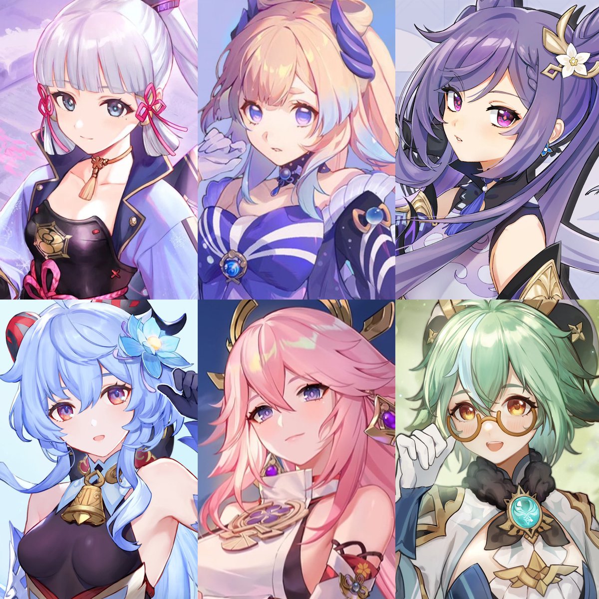 periidice's tweet photo. genshin women with pastel hair the world https://t.co/SKWvzDGOmS