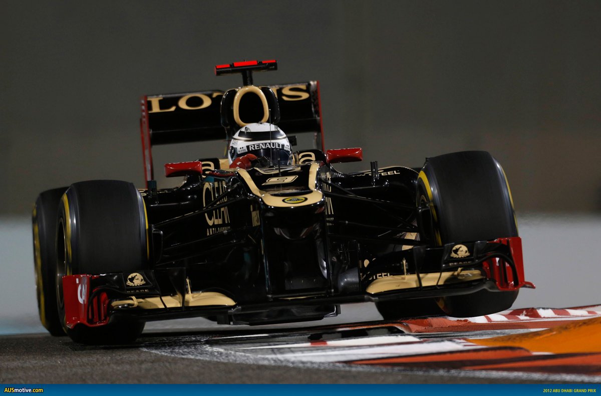2012 ABU DHABI -Kimi Raikkonen wins at Yas Marina -This was Lotus F1's maiden F1 win, as they competed as a separate entity to the old 'Team Lotus' of 1958-94 -Kimi & Lotus F1 would win again at Australia 2013, which was Lotus F1's 2nd and final F1 win