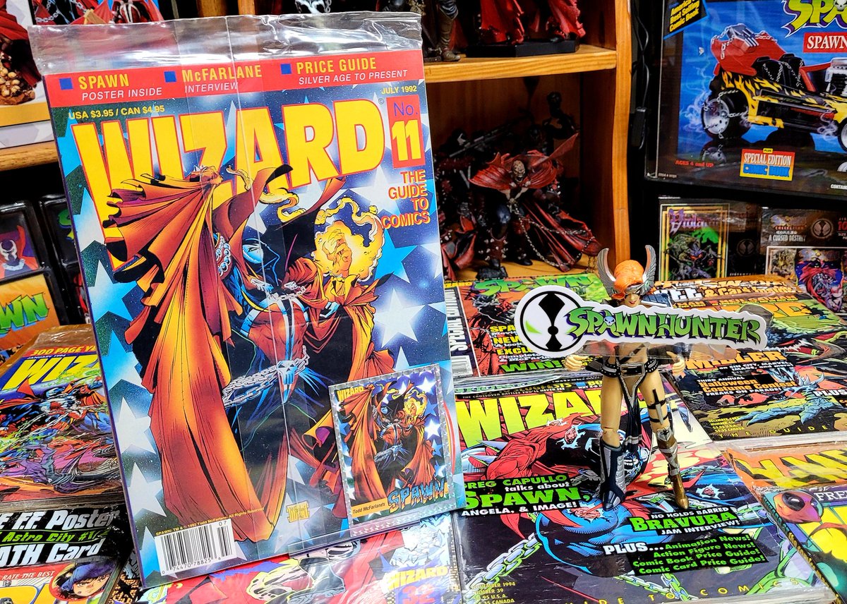 Alright SpawnHunters! #Spawn making the cover of Wizard Magazine! I have more issues to show you but the #Giveaway is here! Your own sealed copy of Wizard 11 including the Spawn rookie card! Whatt!! RT+FOLLOW=WIN! #chc #CollectorsHelpingCollectors #free #SpawnHunter