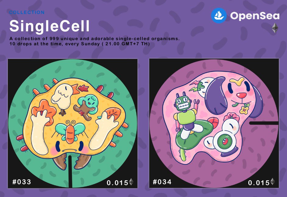 CDFT_NFT's tweet photo. 🚀Collection SingleCell🚀
👾👾  #033-034  👾👾
⭐️0.015 ETH⭐️

Available On .. Opensea
Link : https://t.co/yC0IlXrllF

#NFTCollection #NFT #NFTCommunity #NFTartist #opensea #NFTTHAILAND #nftart https://t.co/vK8ItyoN6z