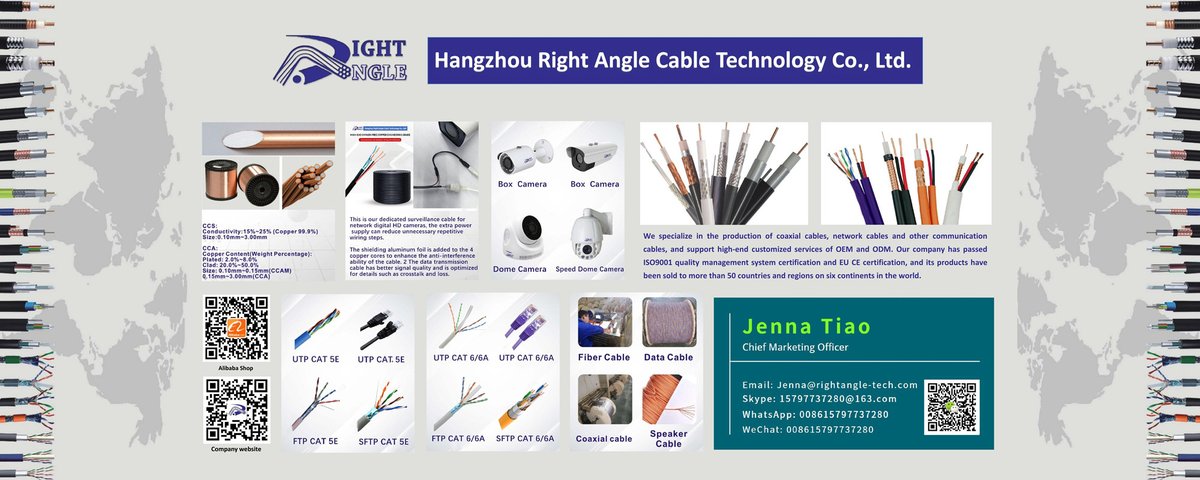 RightAngleCable's tweet image. We participated in the cable fair in Dubai a few months ago, our factory can manufacture coaxial cables, RG59, RG6, RG11, RG59 with Power, CCTV Camera, network cables Cat5e, Cat6, Cat6A, Cat6e and more 😋
