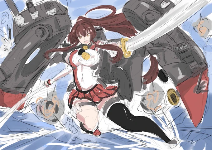 Skeb WIP
本体のバランス修正等細かい部分には手を入れますが、これをベースに清書に入ります 