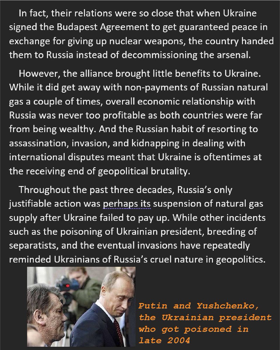 PeeposDaily's tweet photo. /1

『Euromaidan was in essence the direct result of Russia failing to reward a pro-Russia Ukraine economically while trying to strongarm the latter through punishment. But the Kremlin did not view it as such and decided to use war as an attempt to cripple Ukraine’s economy...』 https://t.co/dVckpt6nTB