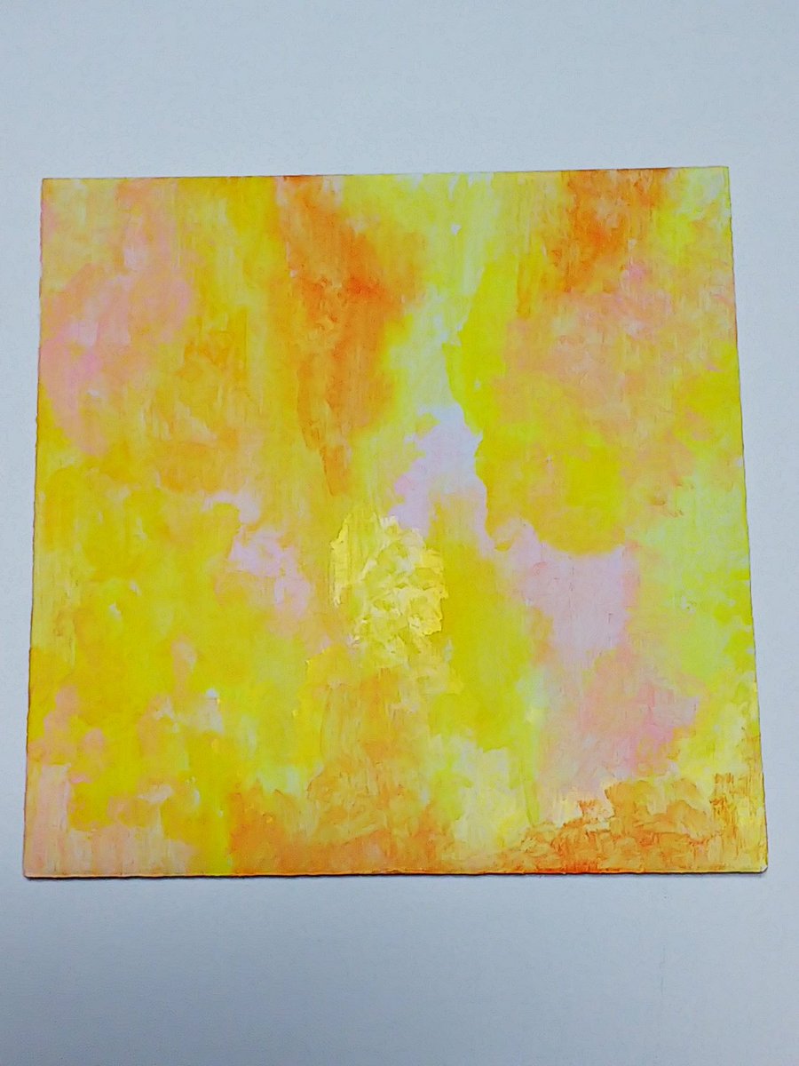 mayumi_trsw's tweet photo. 「やわらかい光」
ダンボールにアクリル絵具

暖かくなりましたね☀️

#抽象画 #abstractart 
#modernart https://t.co/wILXprInwO