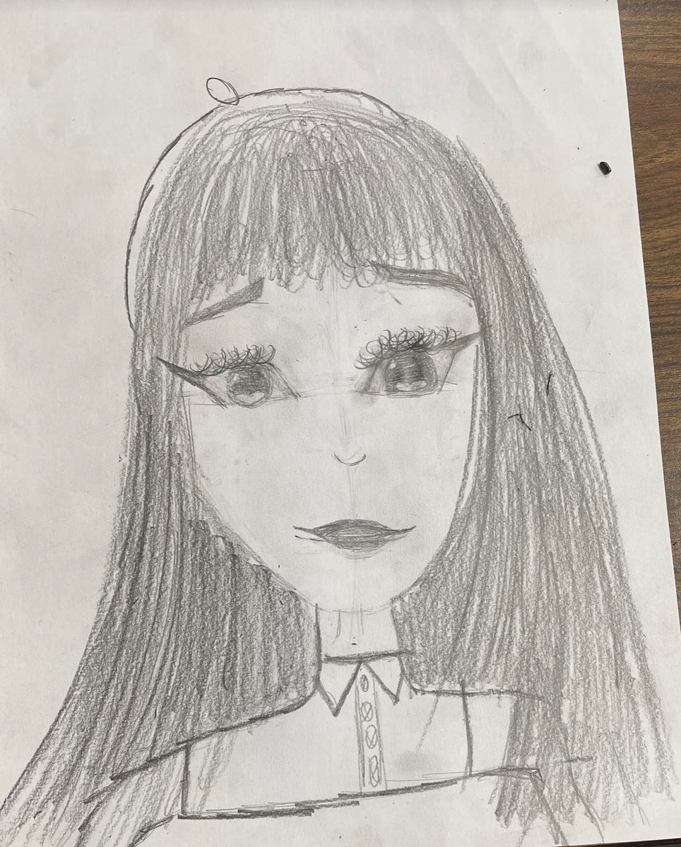 4th Graders drew self portraits today. #art #elementaryart #TheArtsMustGoOn