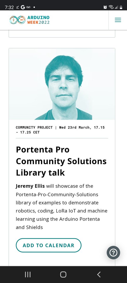 rocksetta's tweet image. @rocksetta is presenting for #arduinoWeek Wed March 23rd ~17;00 CET

About my @arduino #PortentaH7 massive library of examples the:
&quot;portenta pre community solutions&quot;
#arduino on #MBED

week.arduino.cc/program