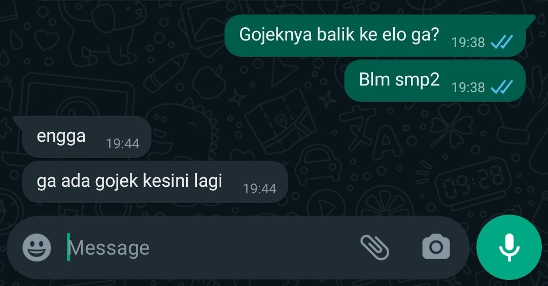TweetWani's tweet photo. Hai @gojekindonesia kmrn sy order GoSend instant &amp; smp skrg blm terima package saya. I've phoned ur helpline, sent proofs &amp; still nothing? Ur driver lied &amp; now am being ignored? Stop claiming that my tickets is resolved, IT'S NOT. @TataTrianti RT please https://t.co/VlIQo0vSp4