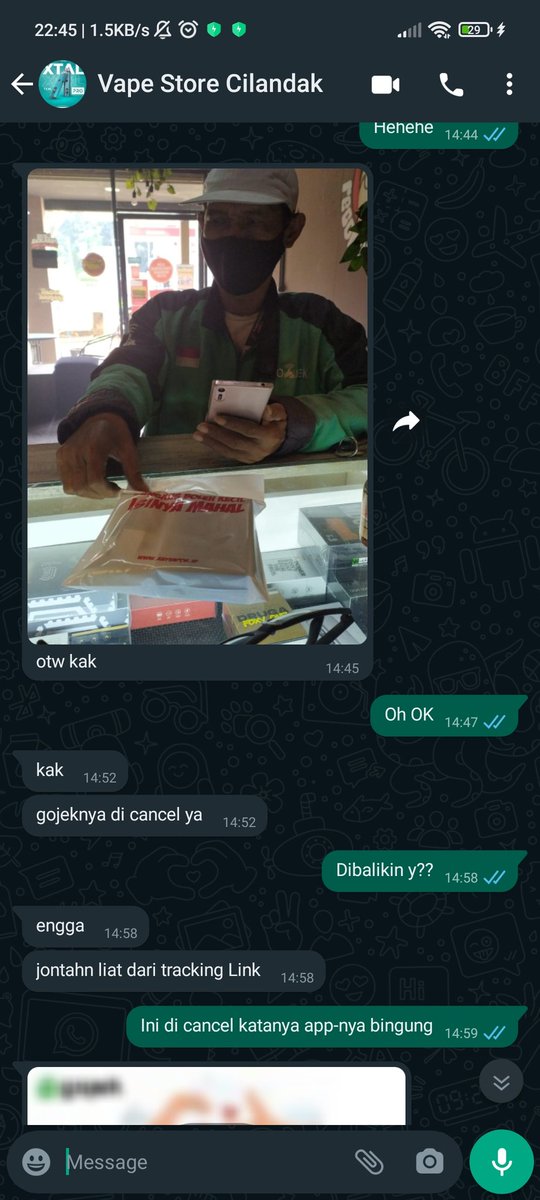 Hai <a href="/gojekindonesia/">Gojek Indonesia</a> kmrn sy order GoSend instant &amp; smp skrg blm terima package saya. I've phoned ur helpline, sent proofs &amp; still nothing? Ur driver lied &amp; now am being ignored? Stop claiming that my tickets is resolved, IT'S NOT. <a href="/TataTrianti/">TRIANTI</a> RT please