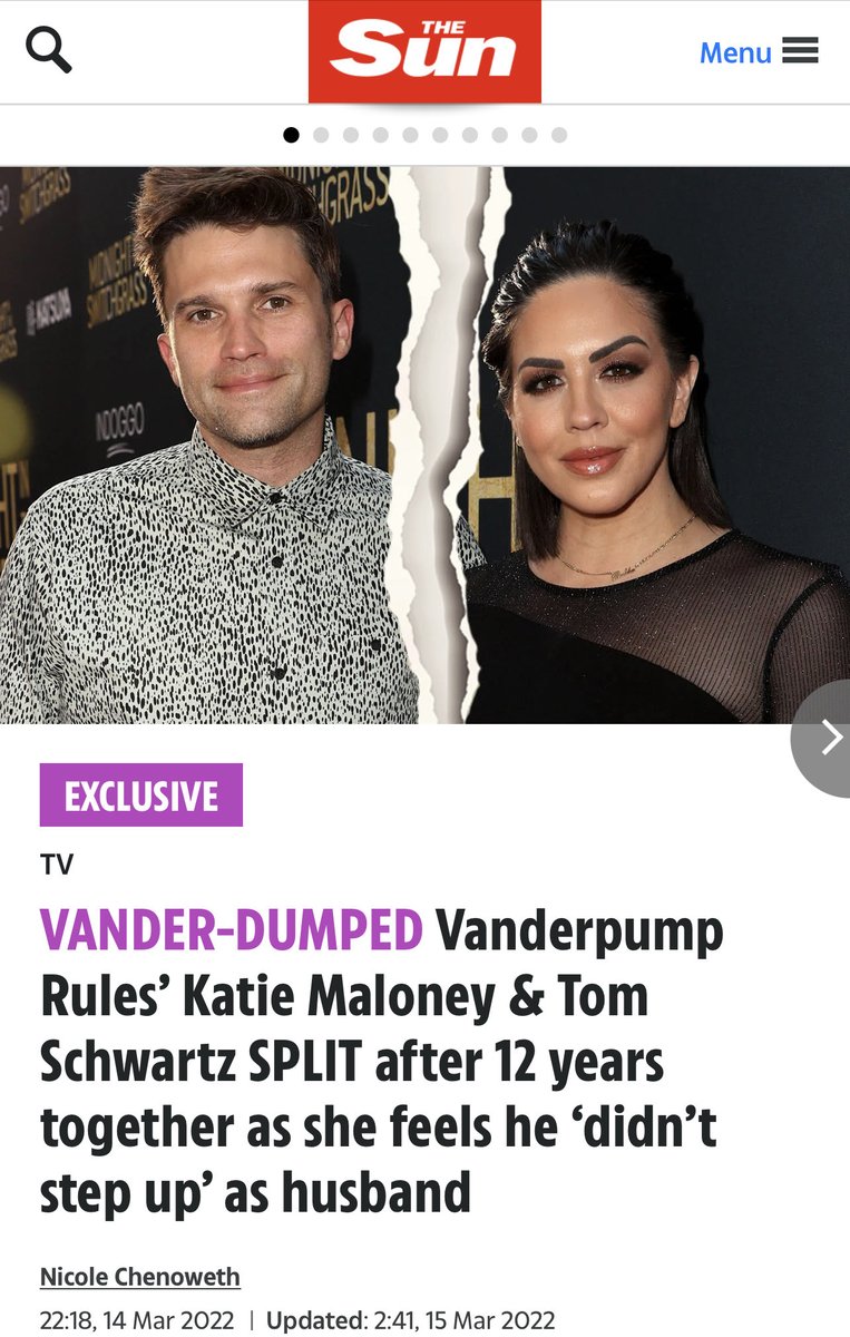 PoptheBottlee's tweet photo. It appears the missing wedding ring on #Katiemaloney finger was just as everyone speculated. Sadly Katie &amp; #TomSchwartz have split. Do you think it’s real or a possible storyline for #vanderpumprules https://t.co/0YmeJmVmK7