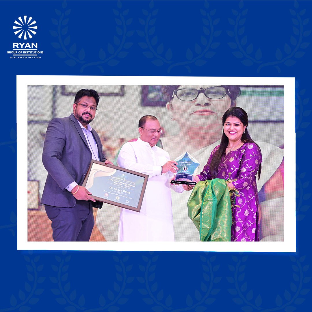 RyanIntlGrp's tweet photo. Lifetime Achievement Award, Recognizing Outstanding Leadership.
Dr. Grace Pinto, Managing Director, Ryan Group was conferred upon the prestigious ‘Lifetime Achievement Award 2022’. On behalf of Dr. Grace Pinto, Ms. Sonal Pinto, Director, Ryan Group received the award. #RyanGroup https://t.co/rMmkz4KaxC
