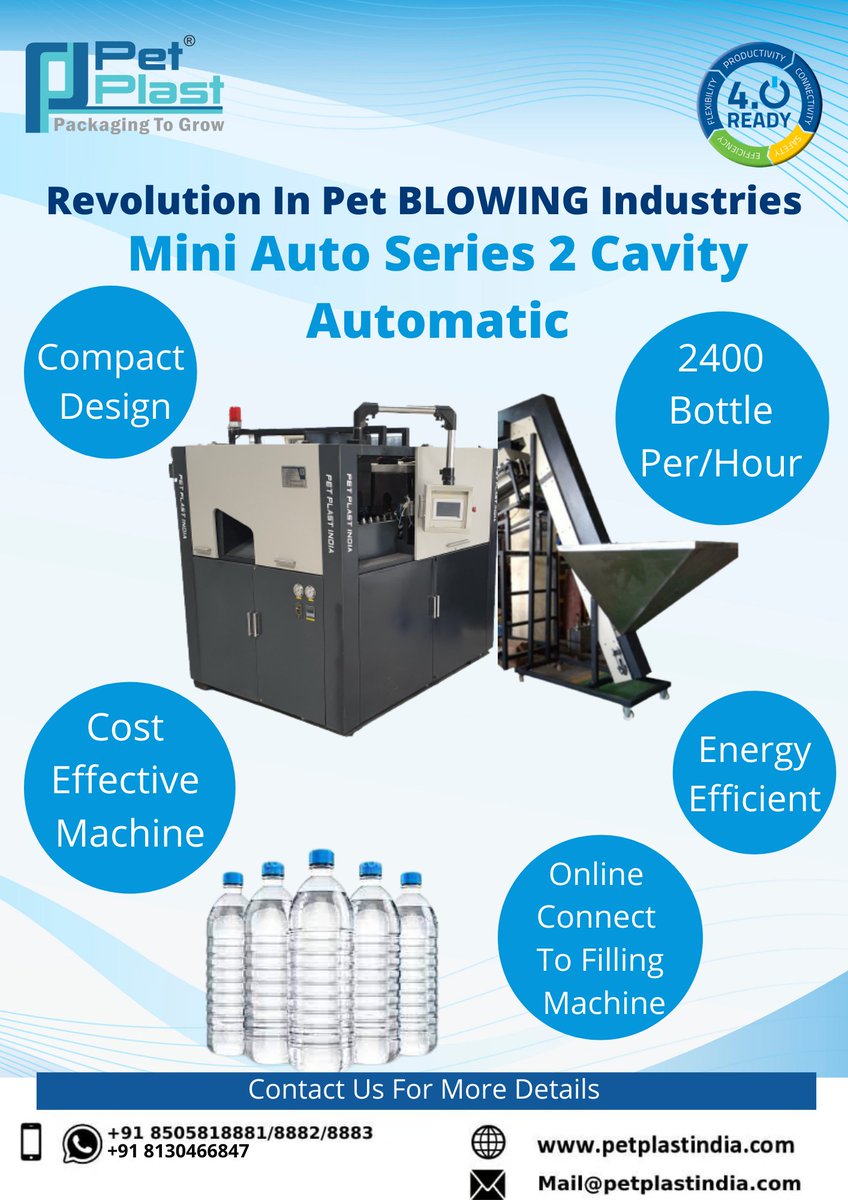 New Model Launch 2 Cavity Mini Auto Series With Online Connected To Filling Machine 
For More Details Pls Contact Us :
+918505818881/882/883
+91 8130466847