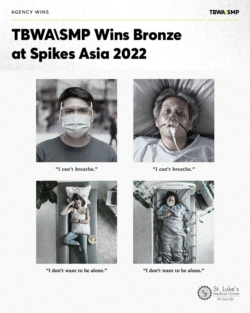 A big congratulations to our team behind St. Luke’s Medical Center’s “Breathe” for bringing home a Bronze Spike under Corporate Purpose &amp; Social Responsibility for Print &amp; Publishing. Let’s keep up the good work while staying safe!