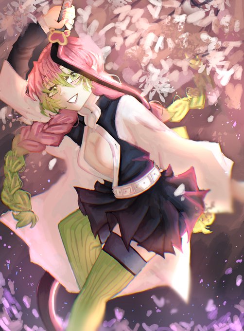 mix ?!さんがTwitterに投稿した甘露寺蜜璃(鬼滅の刃)のイラスト。