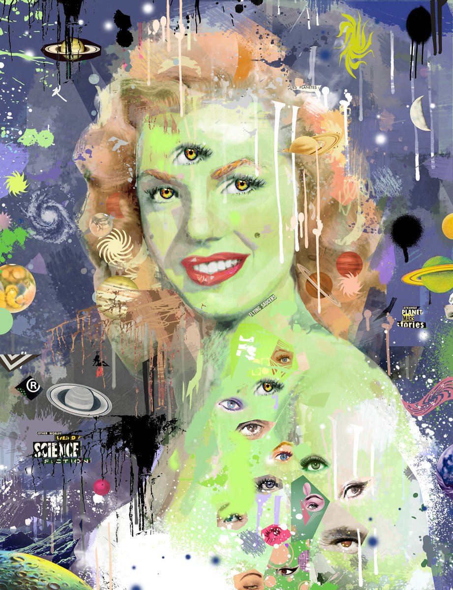 ZamArtist's tweet photo. Reminted Marilyn (Alien Princess), 2021 on KnownOrigin as an edition of 3/3 for .05 @KnownOrigin_io 

https://t.co/dYQkf1jmBG

#MarilynMonroe #ZAM #KnownOrigin #DigiPop #Alien https://t.co/C9AN1OAheG