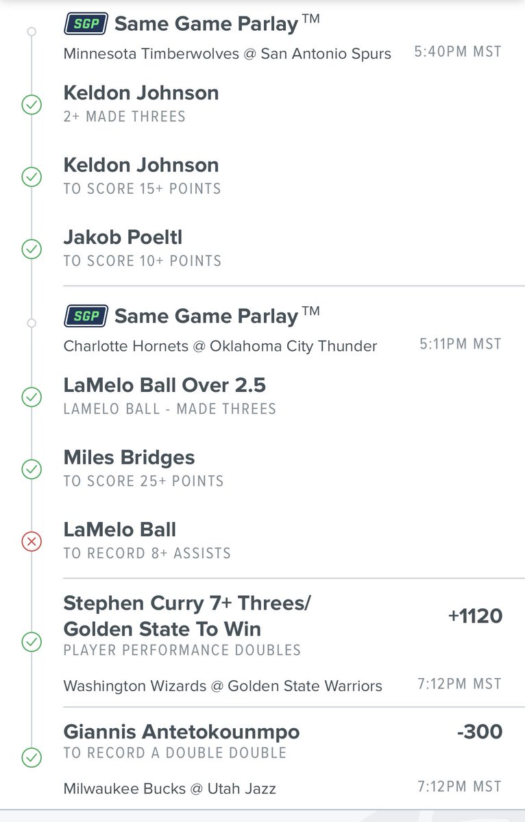 Ball buster. Needed one more assist. #GamblingTwitter