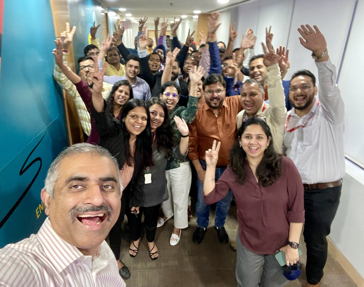 seth_nitin's tweet photo. If I am back in @IncedoInc India office, how can group selfies be far away 😃So happy to meet my super energetic &amp; passionate colleagues and so touched by their warm &amp; genuine welcome. I have missed this office and this energy so much 🙏

#incredibleindia #winninginthedigitalage https://t.co/fQ3D9huYXg