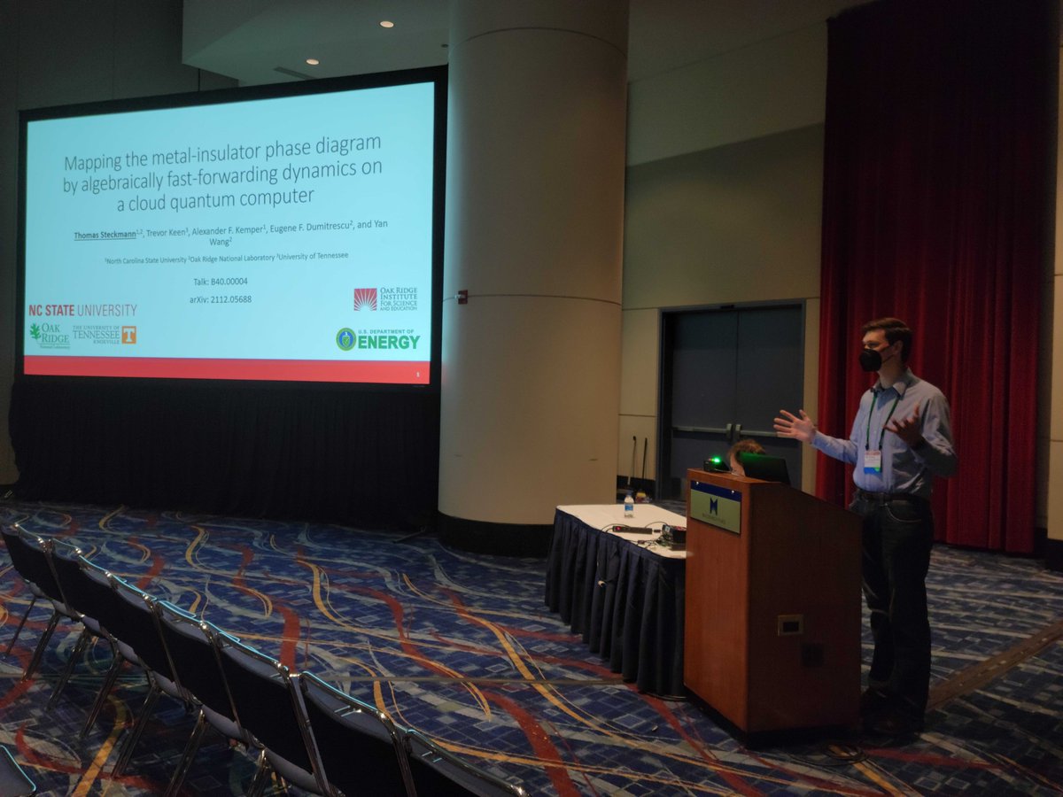 Thomas gave an excellent talk at #apsmarch about using DMFT on quantum computers!  More to come from our group in the next few days.