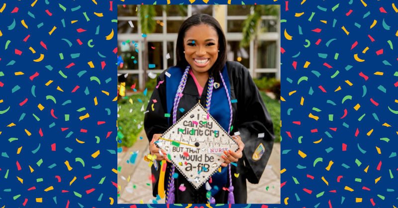 But she also laughed, smiled, made memories & forged lifelong friendships. Retweet to congratulate #ChamberlainGrad Frances J, BSN, #RN on finishing #NursingSchool! 🎉🎓