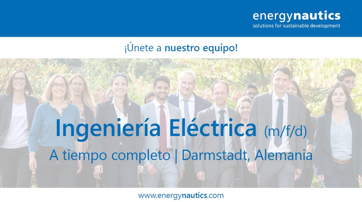 #Empleo #Job
Estamos contratando: Ingeniería Eléctrica (m/f/d)
- A tiempo completo
- Darmstadt, Alemania
#Oferta de trabajo: energynautics.com/es/empleos/hab…
#WeAreHiring #Recruiting #career #ElectricalEngineer #IngenieríaEléctrica