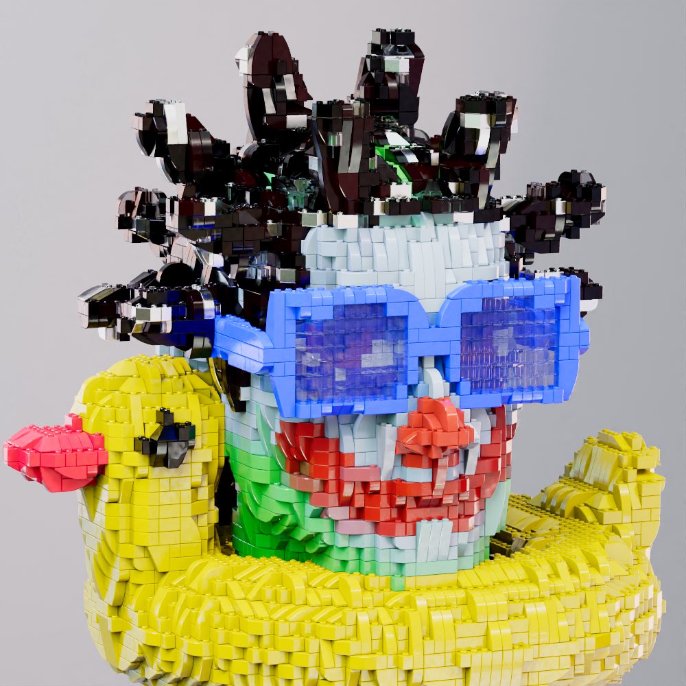 keybird2000's tweet photo. My second #forge is a funny one! I think he wants to play๐คก #preposterous #Bricktopians #BricktoForge @bricktopians #nft #opensea https://t.co/sD4gGoLMOG