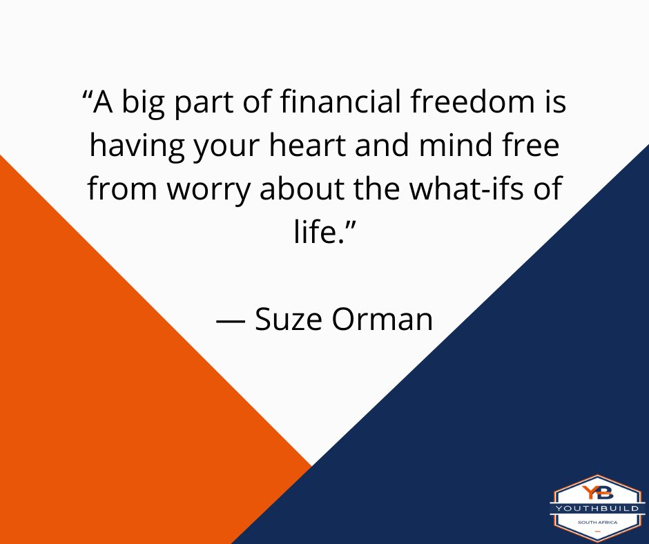 Youthbuild_SA's tweet photo. #ChoosedayMotivation
#FinancialCapabilities
#YouthBuildSA
The ‘what ifs’ of life can plague your mind. What if I get sick? What if I lose my job? It can be paralyzing. Financial freedom offers the ultimate antidote to life’s worries. https://t.co/6z6bhcufLq