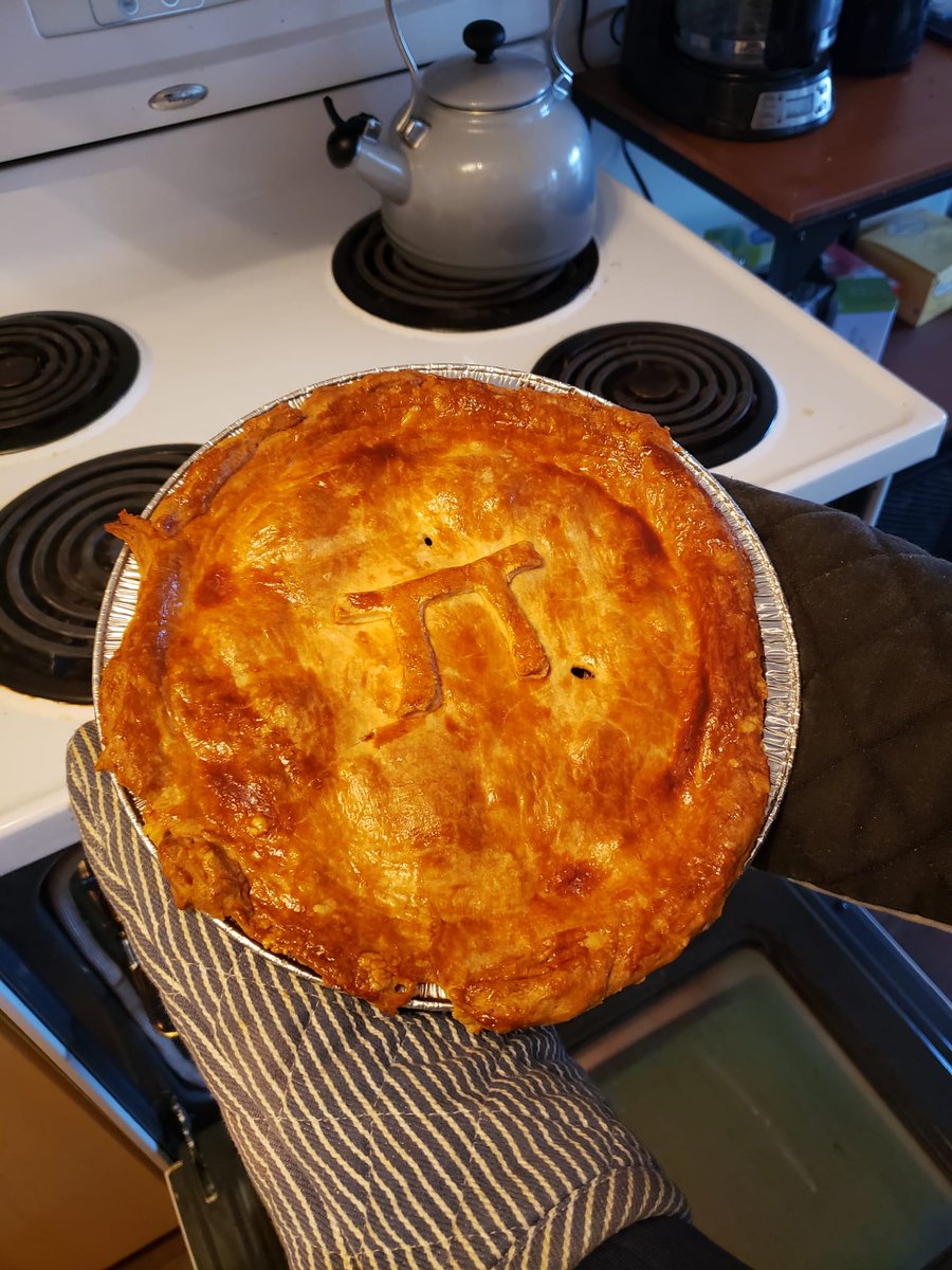 KevChemistry's tweet photo. One of 4 hand-crafted pies for #PiDay by @lablyssa ! Happy day @UofAWIC #UAWICpiDay2022 #piday2022 https://t.co/EsnE7NxiFd