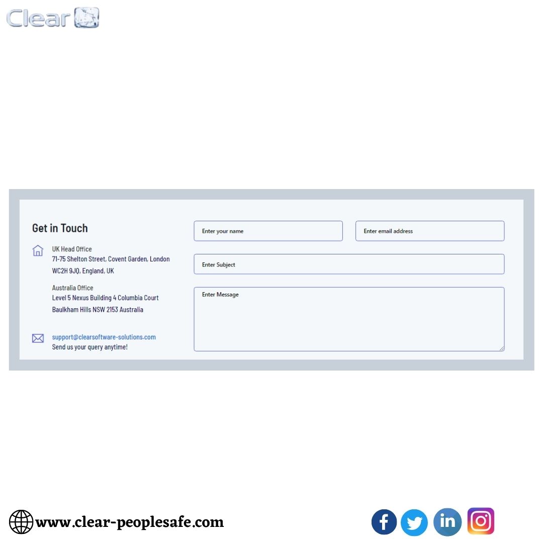 Clearpeoplesafe's tweet photo. Protect from Clear-peoplesafe is a lone worker protection solution with alert and location-based technology that enables organizations to ensure the safety of their people and rapidly react to risks in the field. 

To find out more, Contact us for a demo- https://t.co/nqdjHgoBXq https://t.co/id8jU1QrYE