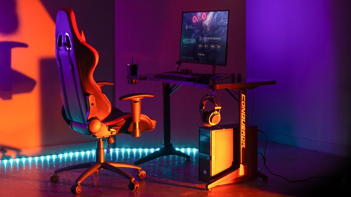 A professional gamer can't get away with LED light strips. The dynamic RGB lighting and our conqueror series gaming desks offer an immersive ambiance for gamers to 'conquer' on their battlefields!

#gaming #gaminggear #gamingequipment #gaminglife #gamingroom #gamingroomdesign