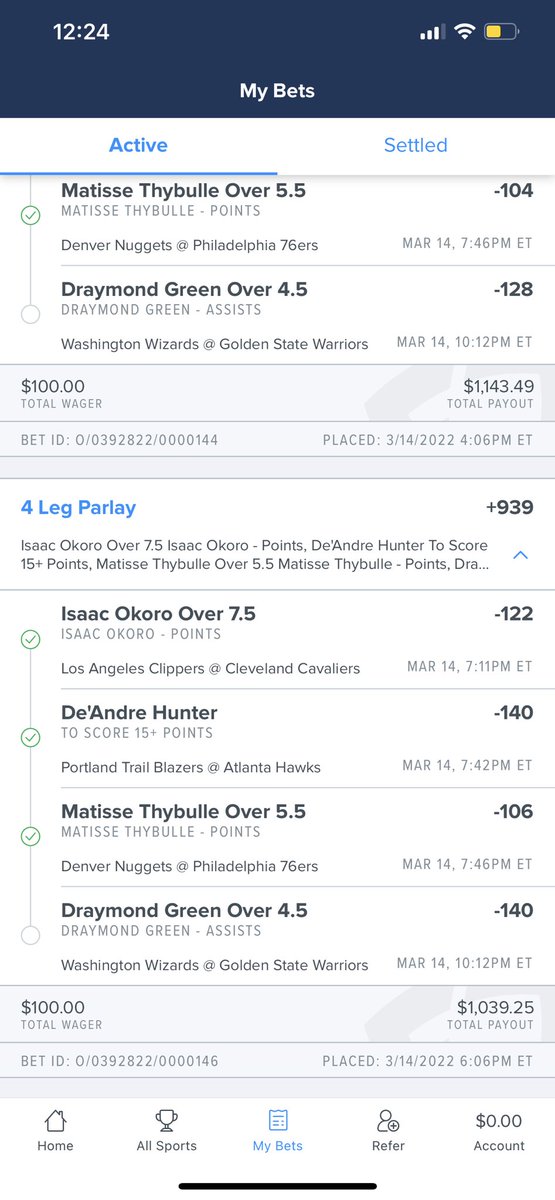 kid_named_kid's tweet photo. @XXXMEEZY Glooks homie I had a feeling this would hit so I made two parlays of it if only the last one hit so close!!! https://t.co/QR4CRaGr8m