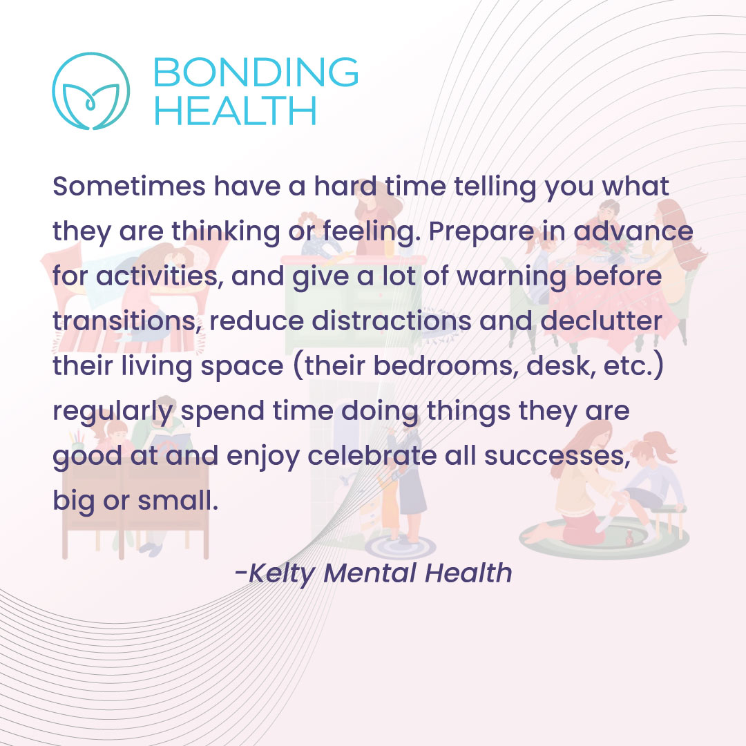 BondingHealth's tweet photo. Sometimes have a hard time telling you what they are thinking or feeling prepare in advance for activities, and give a lot of warning...
-Kelty Mental Health

#mentalhealth #mentalhealthawareness #mentalhealthmatters #adhdtwitter #adhdinspiration #ADHD #adhdlife #bondinghealth https://t.co/qjo6ZzMxbf