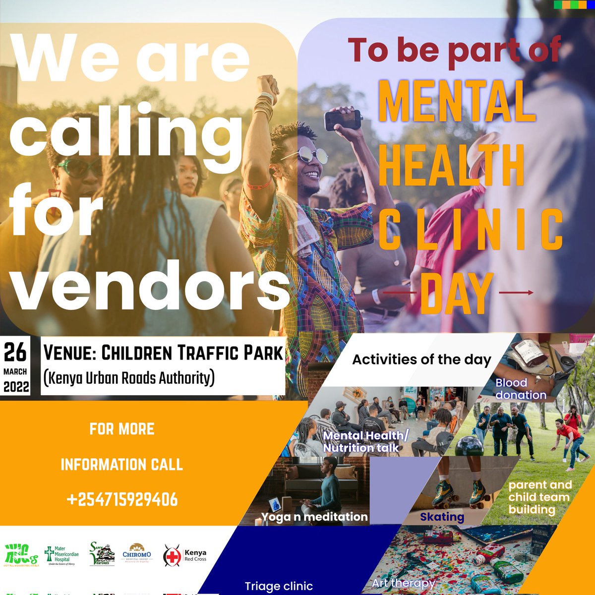 hugs_co_ke's tweet photo. Are you a Vendor and would like to be part of the 26th #MentalHealthClinicDay . Hurry and secure your spot Now!

Reach us via:
📲 0715929406

#BeMentallyHealthy  #NotAllWoundsAreVisible #hugsorganization https://t.co/CqAE47sgdU